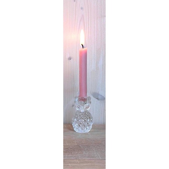 Williams Sonoma Other - Vintage Williams Sonoma Clear Glass Pineapple Taper Candle Holder 3 Inch